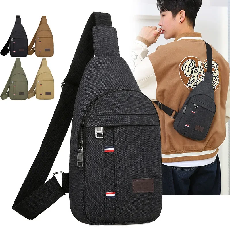 New Waterproof Canvas Men's Solid Shoulder Bag Outdoor Sports Casual Shoulder Bag Fashion Chest Bag Cell Phone Bags 2023
New Waterproof Canvas Men's Solid Shoulder Bag Outdoor Sports Casual Shoulder Bag Fashion Chest Bag Cell Phone Bags 2023