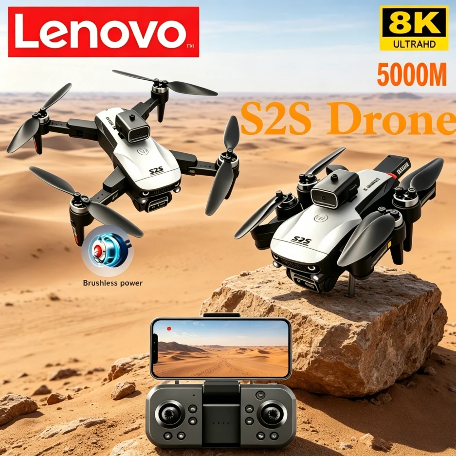 Lenovo S2S Drone GPS 4K HD 8K Dual-Camera Omnidirectional Obstacle Avoidance Brushless Quadcopter Aerial Photography Toys
Lenovo S2S Drone GPS 4K HD 8K Dual-Camera Omnidirectional Obstacle Avoidance Brushless Quadcopter Aerial Photography Toys