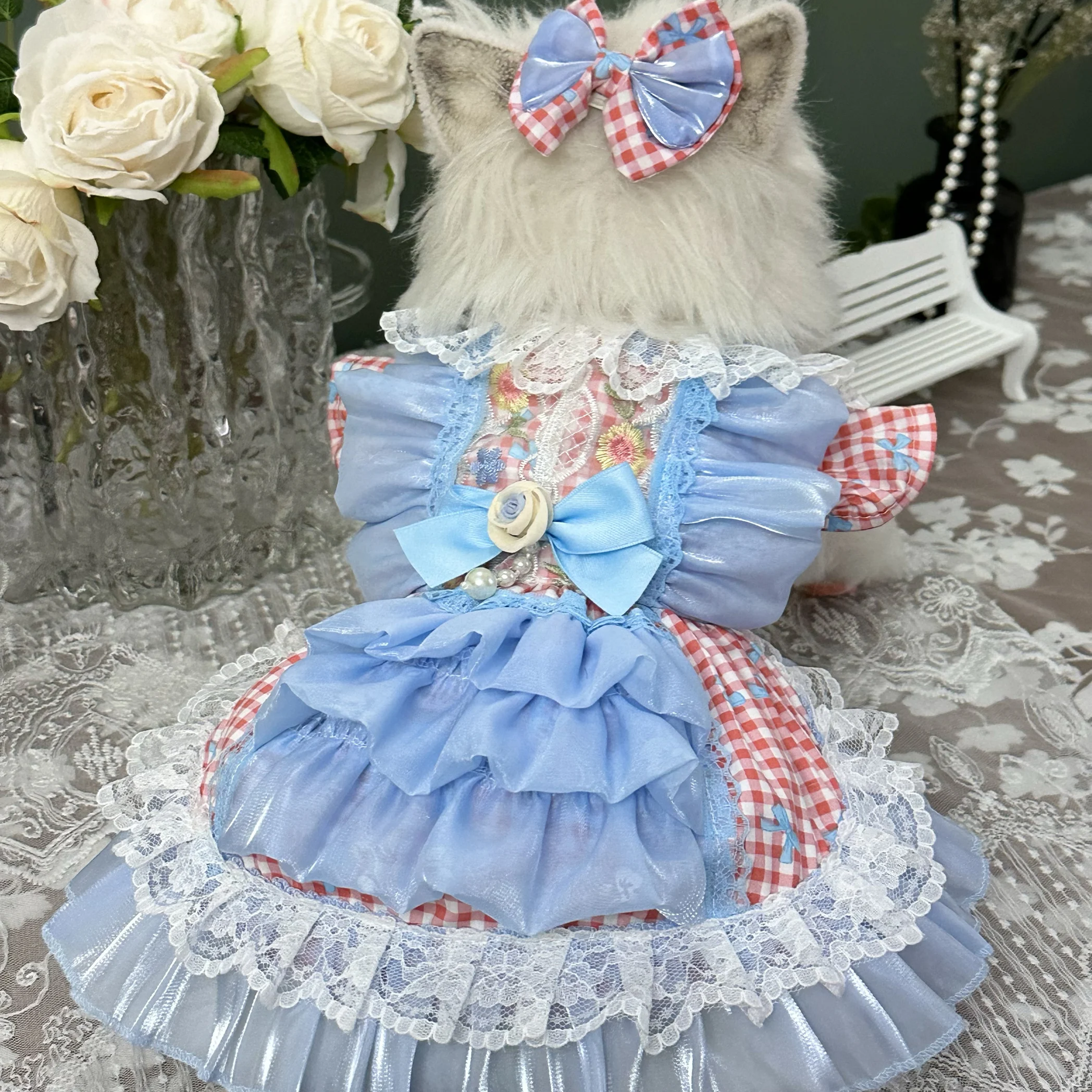 Pure Cotton Pet Dog Clothes Fashion Red Grid Embroidery Print Party Dresses For Small Medium Dog Chihuahua Puppy Skirts Outfits
Pure Cotton Pet Dog Clothes Fashion Red Grid Embroidery Print Party Dresses For Small Medium Dog Chihuahua Puppy Skirts Outfits