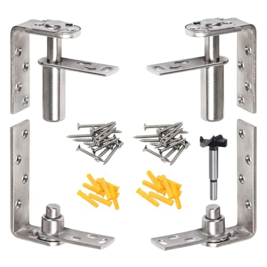 Double Swinging Saloon Door Hinge, Acting Gravity Self Closing Hinges Hardware with 304 Stainless Steel, 50Lbs Load Bearing, Se
Double Swinging Saloon Door Hinge, Acting Gravity Self Closing Hinges Hardware with 304 Stainless Steel, 50Lbs Load Bearing, Se