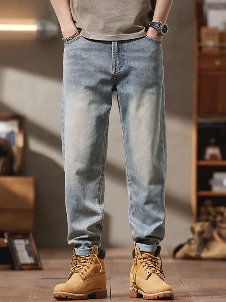 Свободный крой, прямые мужские джинсы в стиле ретро, маленький дизайн с изогнутыми лезвиями, весна-лето, большие размеры, эластичные американские повседневные брюки...
Свободный крой, прямые мужские джинсы в стиле ретро, маленький дизайн с изогнутыми лезвиями, весна-лето, большие размеры, эластичные американские повседневные брюки...