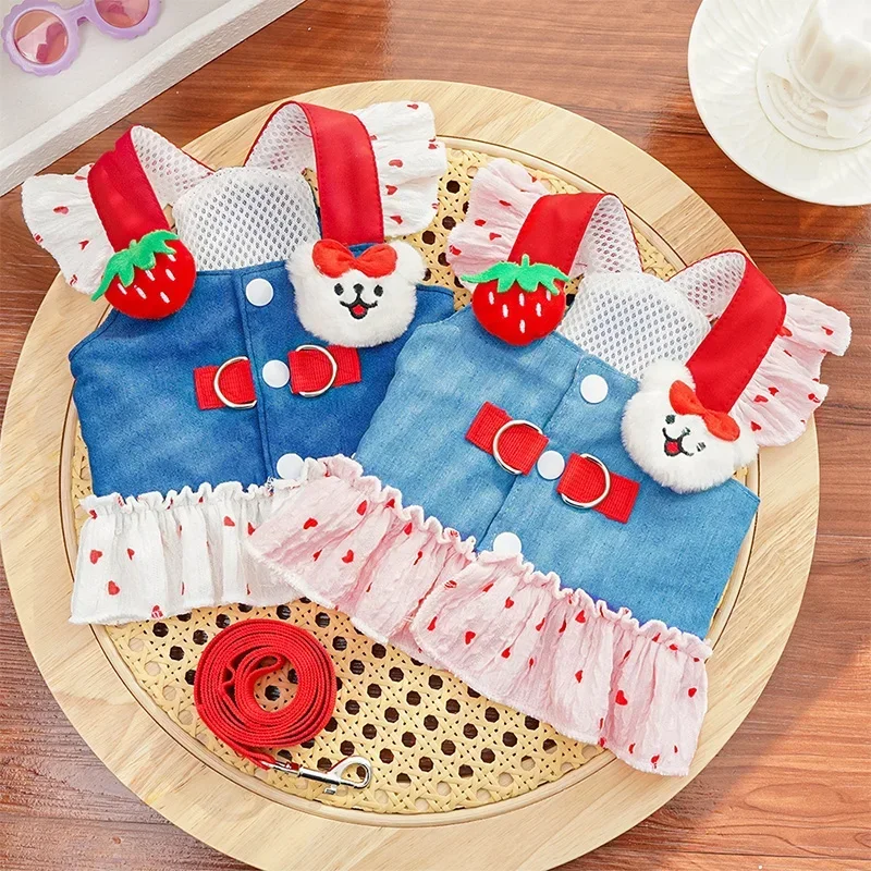 1Pcs Spring Pet Dress Cat Dog Dress Cat Chest Back Slip Dress Send Rope Fashion Cute Denim Polka Dot Skirt Pet Vest Pet Clothes
1Pcs Spring Pet Dress Cat Dog Dress Cat Chest Back Slip Dress Send Rope Fashion Cute Denim Polka Dot Skirt Pet Vest Pet Clothes