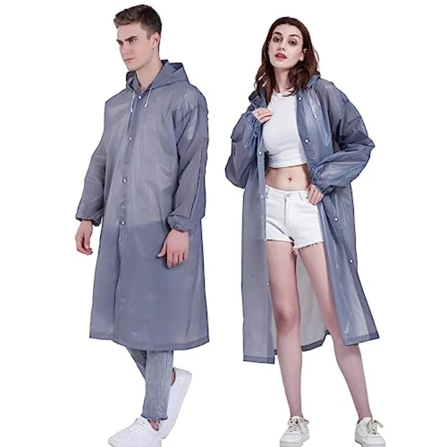 Rain Ponchos for Adults, Reusable Raincoats for Women and Men - Packable Rain Jackets with Drawstring Hood
Rain Ponchos for Adults, Reusable Raincoats for Women and Men - Packable Rain Jackets with Drawstring Hood
