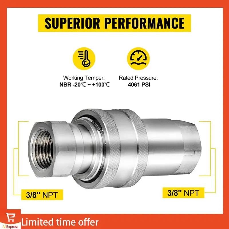 Fresh LSQ-S4-04 1/2Inch NPT ISO5675 Hydraulic Quick Connect Tractor Hydraulic Coupler Agricultural Quick Disconnect Coupling
Fresh LSQ-S4-04 1/2Inch NPT ISO5675 Hydraulic Quick Connect Tractor Hydraulic Coupler Agricultural Quick Disconnect Coupling