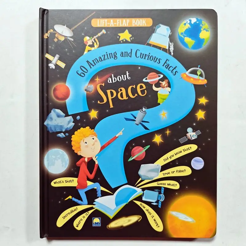 English versionChildren's cardboard science and technology flipbook About Space
English versionChildren's cardboard science and technology flipbook About Space