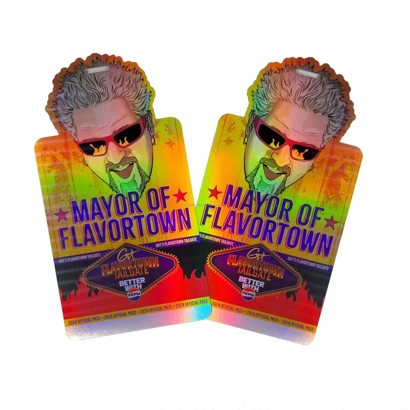 Custom Popular size holographic material Plastic Exhibition Event Badge Vip Pass backstage Card With Lanyard For Event And Trade
Custom Popular size holographic material Plastic Exhibition Event Badge Vip Pass backstage Card With Lanyard For Event And Trade