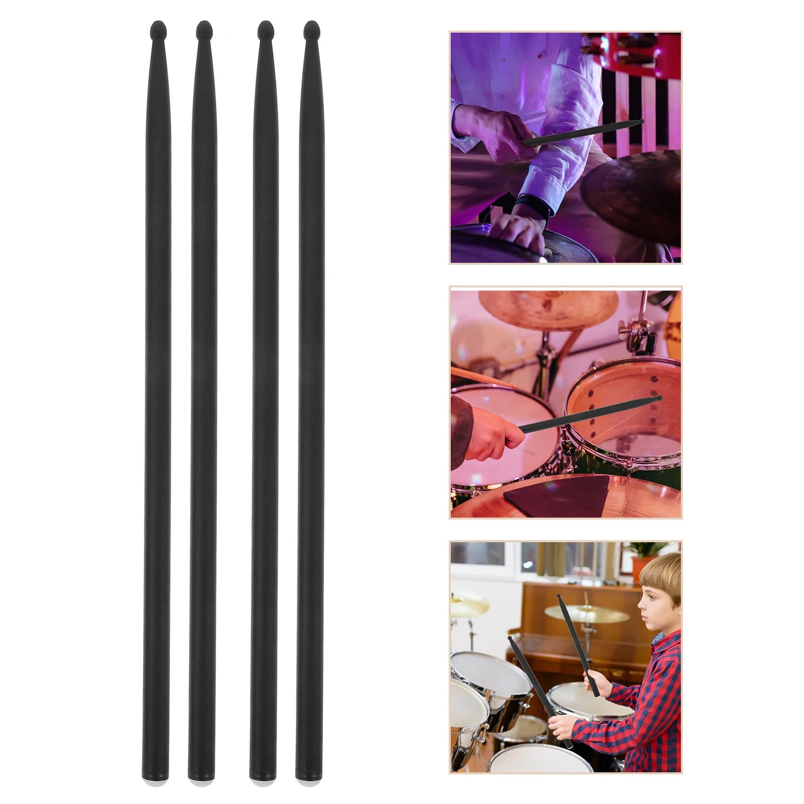 4 Pcs Drum Stick Lightweight Percussion Equipment Drumsticks Black Drummer Accessories 
4 Pcs Drum Stick Lightweight Percussion Equipment Drumsticks Black Drummer Accessories