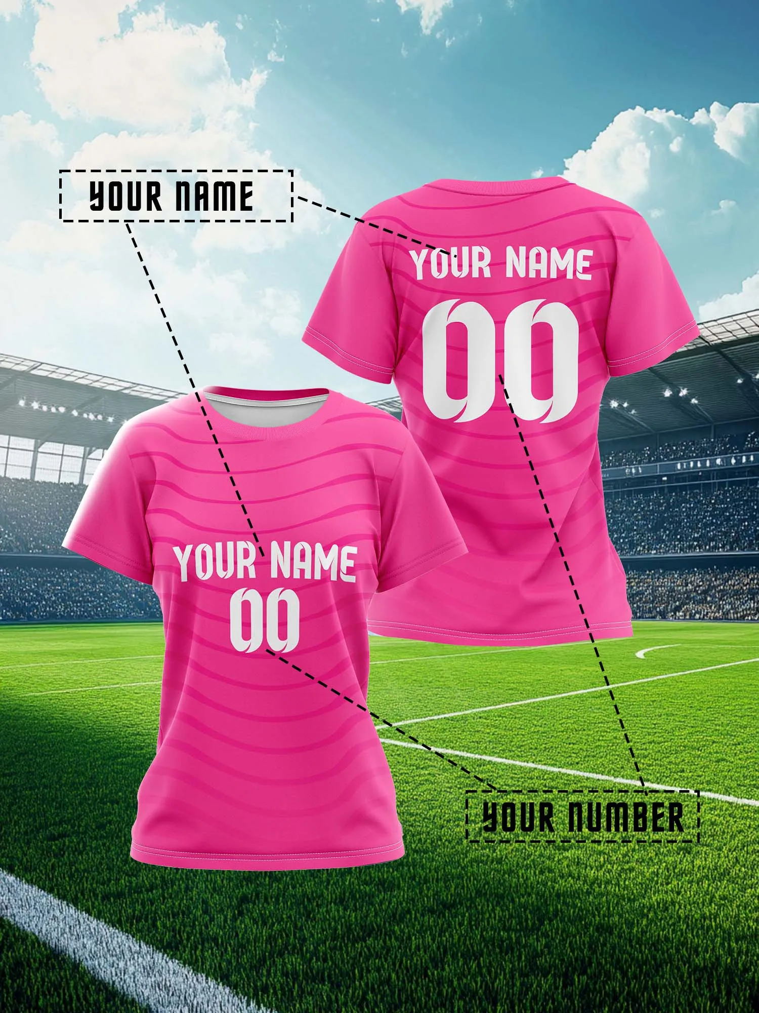 Женская спортивная футболка с V-образным вырезом на заказ с именем и номером, быстросохнущая, с полной сублимационной печатью, розовая, модная, 2026
Женская спортивная футболка с V-образным вырезом на заказ с именем и номером, быстросохнущая, с полной сублимационной печатью, розовая, модная, 2026