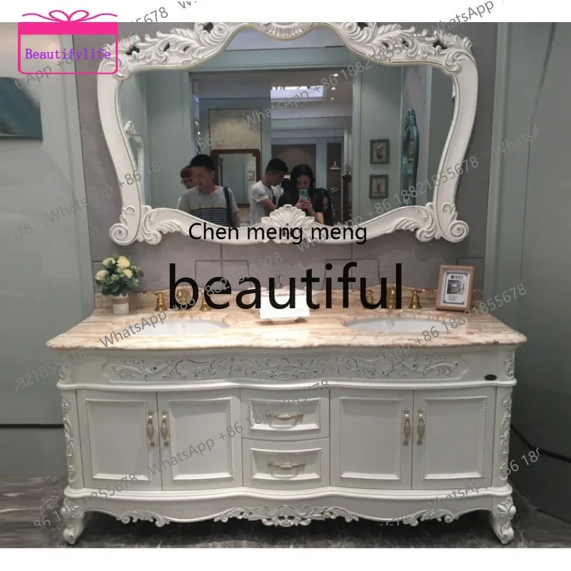 YL European bathroom cabinet double basin oak bathroom floor-to-ceiling solid wood washstand hand washbasin combination
YL European bathroom cabinet double basin oak bathroom floor-to-ceiling solid wood washstand hand washbasin combination
