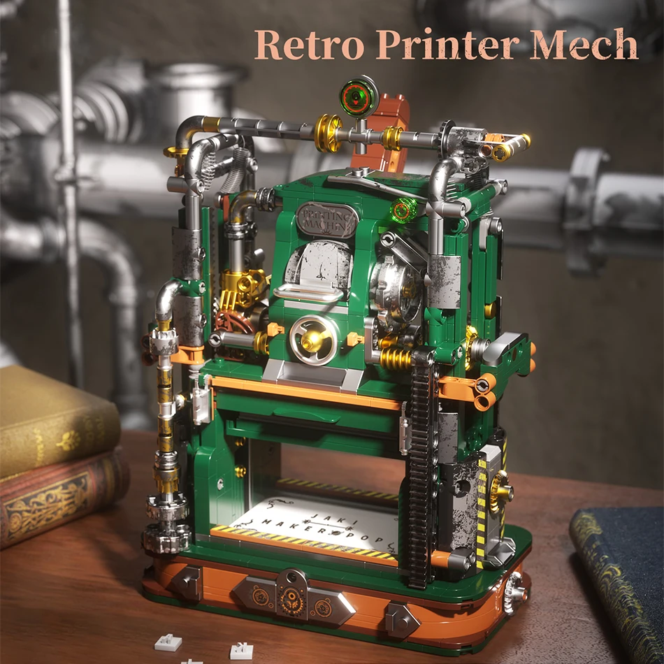 Retro Movable Type Printing Press Building Blocks Creative Steampunk Mechanical Device Desktop Ornaments Bricks Toys Kids Gifts
Retro Movable Type Printing Press Building Blocks Creative Steampunk Mechanical Device Desktop Ornaments Bricks Toys Kids Gifts