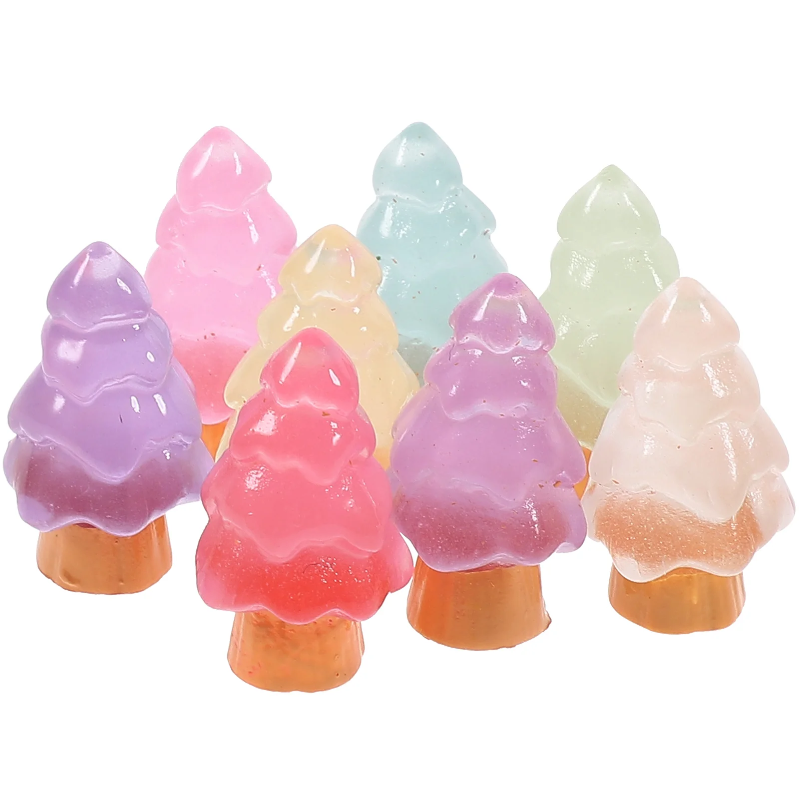 8 Pcs Mini Tabletop Christmas Tree Light up Xmas Resin Cake Topper Luminous Trees
8 Pcs Mini Tabletop Christmas Tree Light up Xmas Resin Cake Topper Luminous Trees