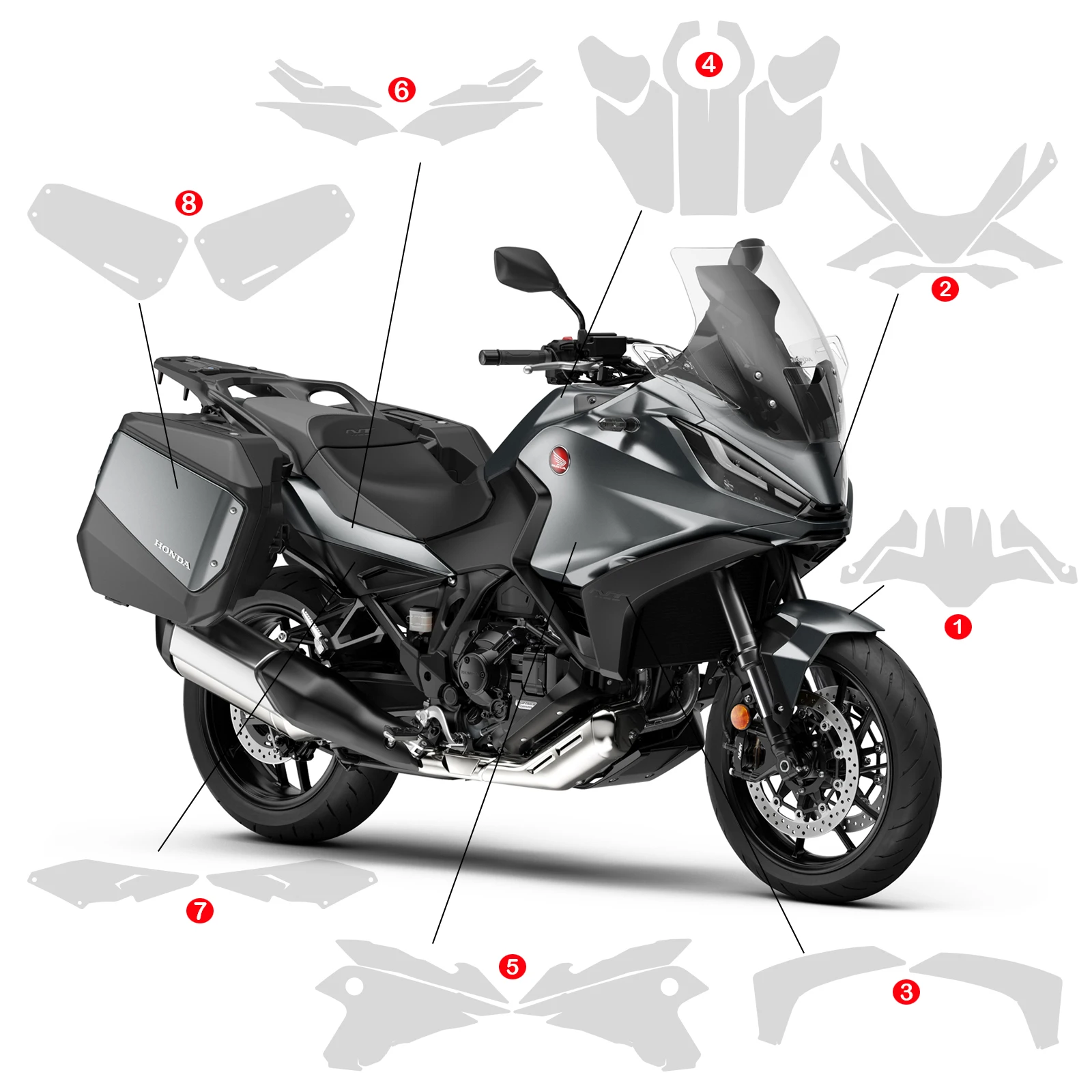 For HONDA NT1100 Motorcycle PPF Complete Paint Protection Film Real Material TPU Anti-scratch Kit NT 1100 2022-2024
For HONDA NT1100 Motorcycle PPF Complete Paint Protection Film Real Material TPU Anti-scratch Kit NT 1100 2022-2024