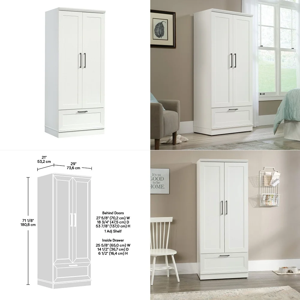 HomePlus Wardrobe Storage Cabinet, Spacious Hidden Storage, Wardrobe Armoire, 29.1x20.9x71.2 Soft White Finish
HomePlus Wardrobe Storage Cabinet, Spacious Hidden Storage, Wardrobe Armoire, 29.1x20.9x71.2 Soft White Finish