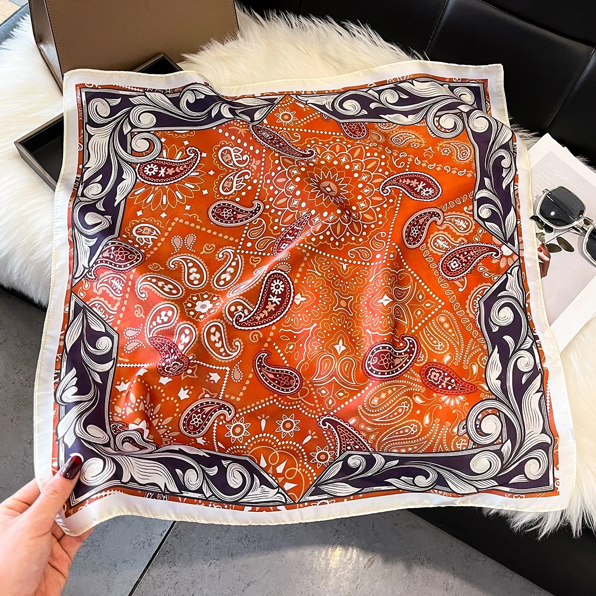 2026 Design Print Square Silk Scarf Women Neckerchief Bandana Foulard Lady Shawl Scarves Wrap Head Hair Band Ties
2026 Design Print Square Silk Scarf Women Neckerchief Bandana Foulard Lady Shawl Scarves Wrap Head Hair Band Ties