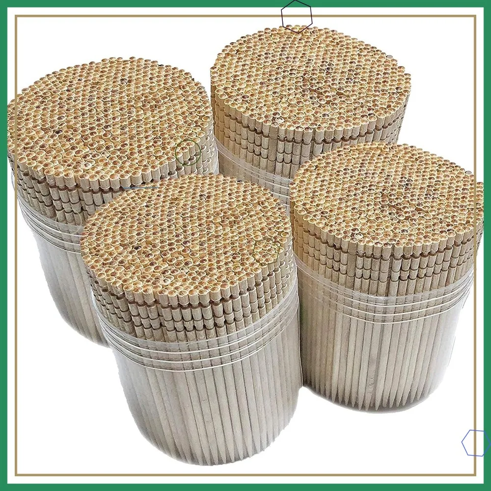 2000 Wooden Toothpicks with Ornate Handle, 4 Packs of 500, Includes Holder
2000 Wooden Toothpicks with Ornate Handle, 4 Packs of 500, Includes Holder