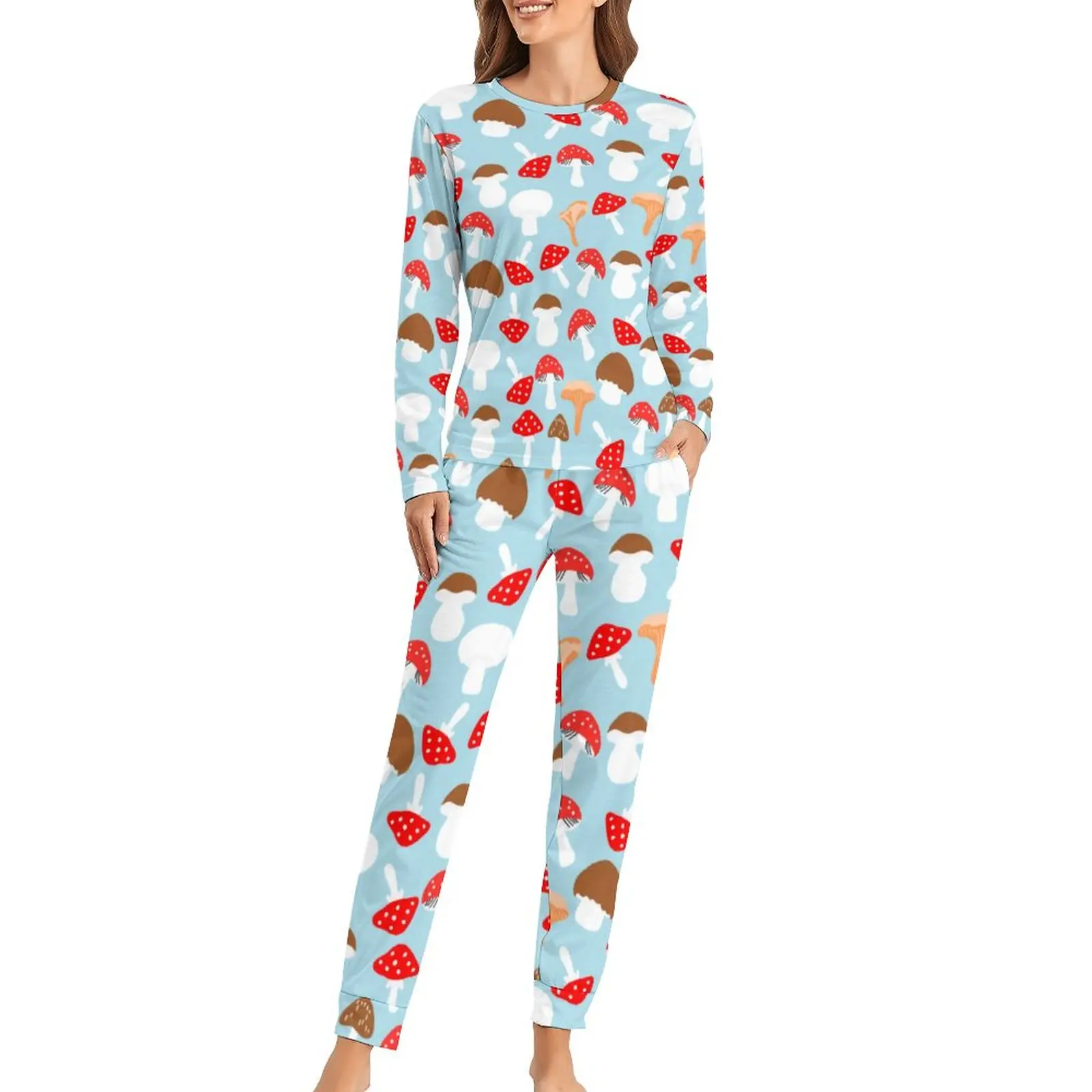 Cute Mushroom Pajamas Female Colorful Mush Soft Sleepwear Autumn 2 Pieces Leisure Oversized Pajama Sets
Cute Mushroom Pajamas Female Colorful Mush Soft Sleepwear Autumn 2 Pieces Leisure Oversized Pajama Sets