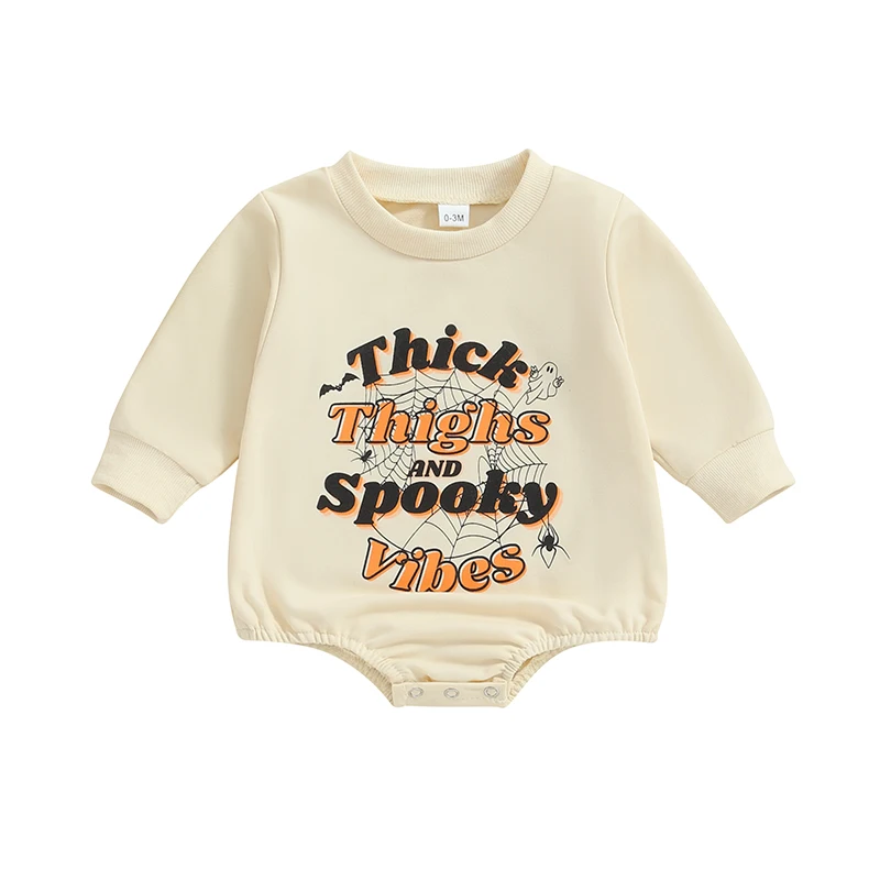 Baby Halloween Romper Long Sleeve Crew Neck Spider Web Print Bodysuit Newborn Fall Outfit
Baby Halloween Romper Long Sleeve Crew Neck Spider Web Print Bodysuit Newborn Fall Outfit