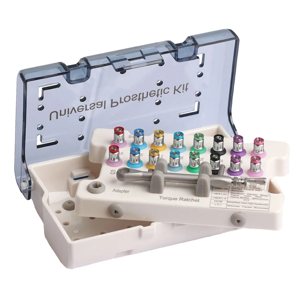 1Set Dentals Implants Restorations Tool Kit Universals Torques Screwdrivers Wrenchs
1Set Dentals Implants Restorations Tool Kit Universals Torques Screwdrivers Wrenchs