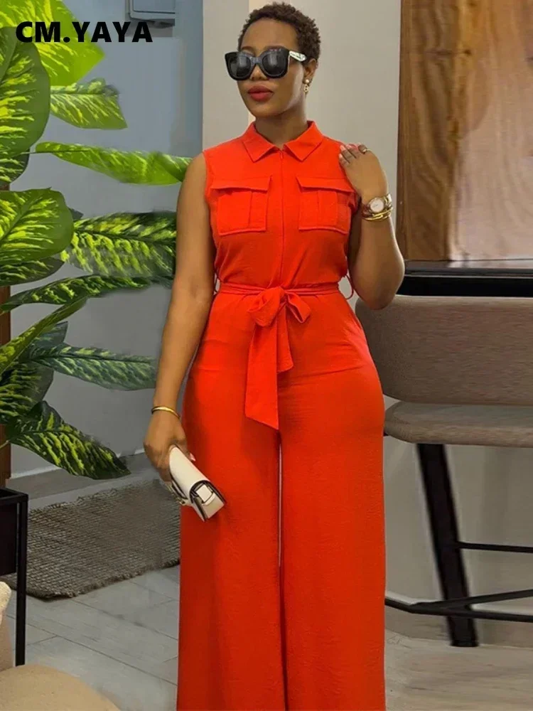 FANAN Women Pocket Front Zipper Fly Turn-down Collar Sleeveless Wide Leg Jumpsuit 2024 Street One Piece Suit Romper Playsuit
FANAN Women Pocket Front Zipper Fly Turn-down Collar Sleeveless Wide Leg Jumpsuit 2024 Street One Piece Suit Romper Playsuit