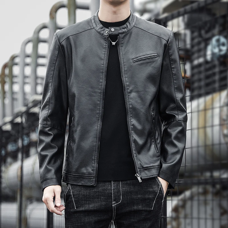 Men Slim Fit Faux Leather Outwear Coats Man Men's PU Leather Biker Classics Jacket Men Business Casual Leather Jacket Clothes
Men Slim Fit Faux Leather Outwear Coats Man Men's PU Leather Biker Classics Jacket Men Business Casual Leather Jacket Clothes