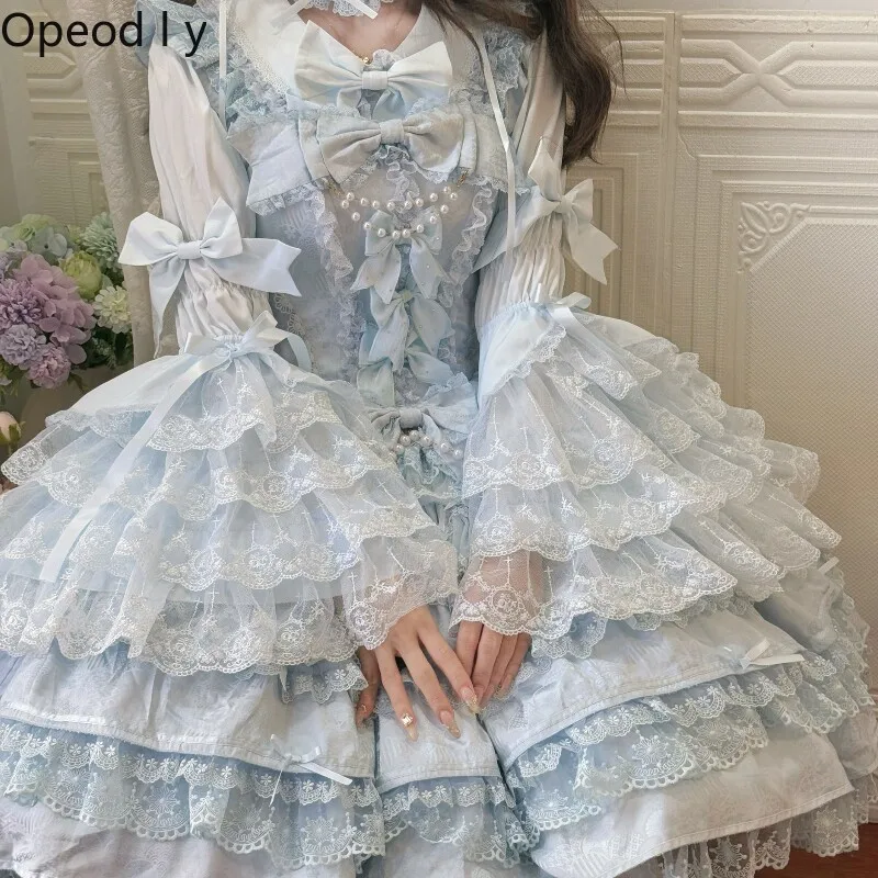 Japanese Original Lolita Doll Long-sleeved Shirt Flower Marriage Heavy Industry Ji Sleeve Lace Bow Elegant Versatile Women's Top
Japanese Original Lolita Doll Long-sleeved Shirt Flower Marriage Heavy Industry Ji Sleeve Lace Bow Elegant Versatile Women's Top