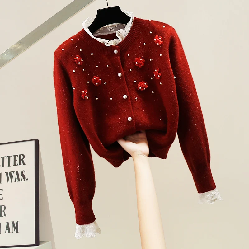 Faionable Heavy Embellied Knitted Sweater Women's Autumn Winter Slim Fit Versatile Top Design Sensation Small Fraance S...
Faionable Heavy Embellied Knitted Sweater Women's Autumn Winter Slim Fit Versatile Top Design Sensation Small Fraance S...