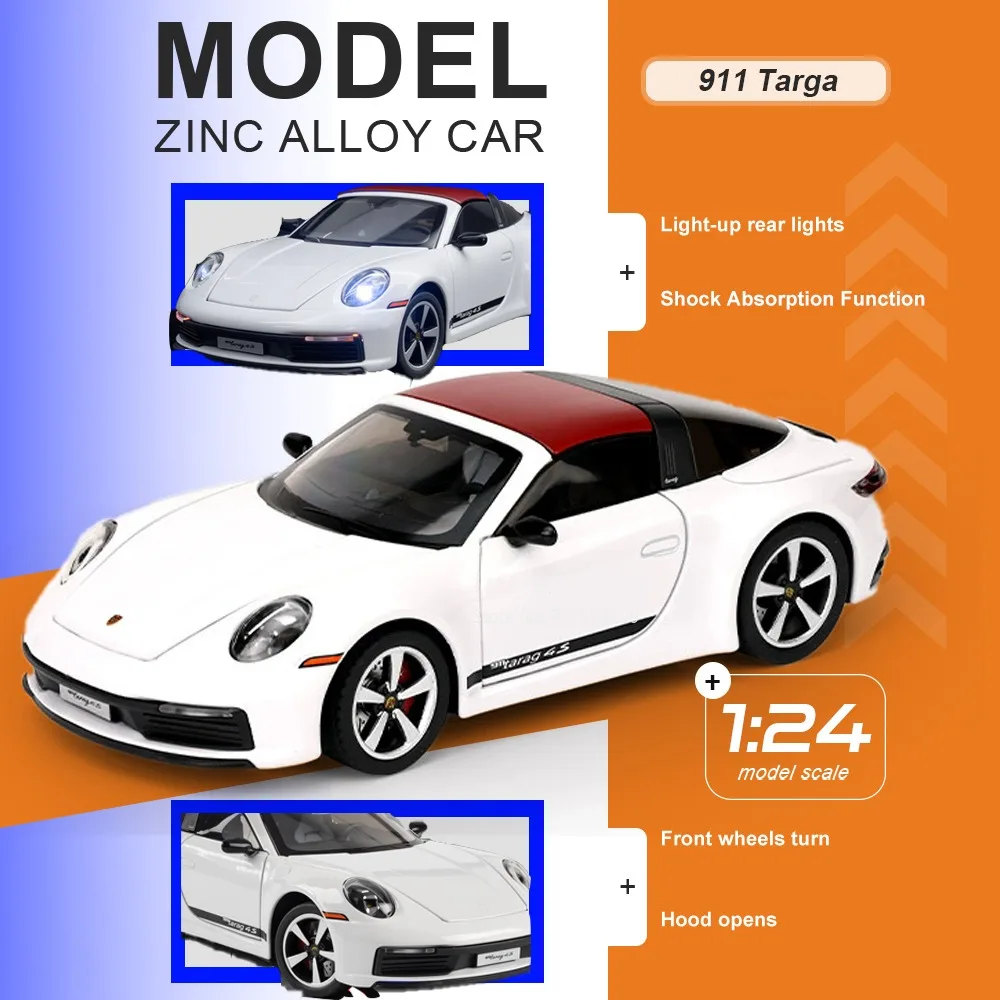 1:32 911 Targa Taycan Car Model Toy Doors Opened Sound Light Miniature Models Alloy Diecast Rubber Tires Vehicle Unique Present
1:32 911 Targa Taycan Car Model Toy Doors Opened Sound Light Miniature Models Alloy Diecast Rubber Tires Vehicle Unique Present