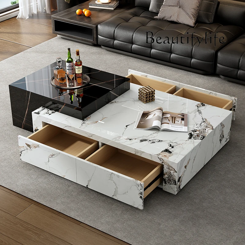 Design Storage Coffee Table Modern Nordic Rectangle Side End Table Luxury White Space Saving Stolik Kawowy Salon Home Furniture
Design Storage Coffee Table Modern Nordic Rectangle Side End Table Luxury White Space Saving Stolik Kawowy Salon Home Furniture