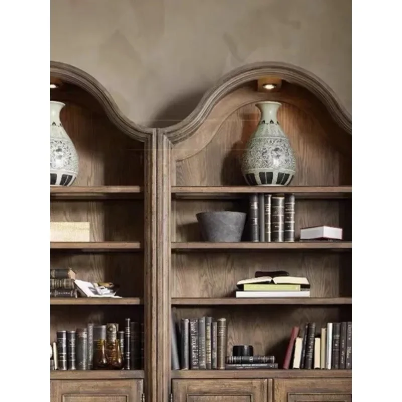 All solid wood bookcase, study furniture, bookcase, living room cabinet, European-style bedroom, retro shelf
All solid wood bookcase, study furniture, bookcase, living room cabinet, European-style bedroom, retro shelf