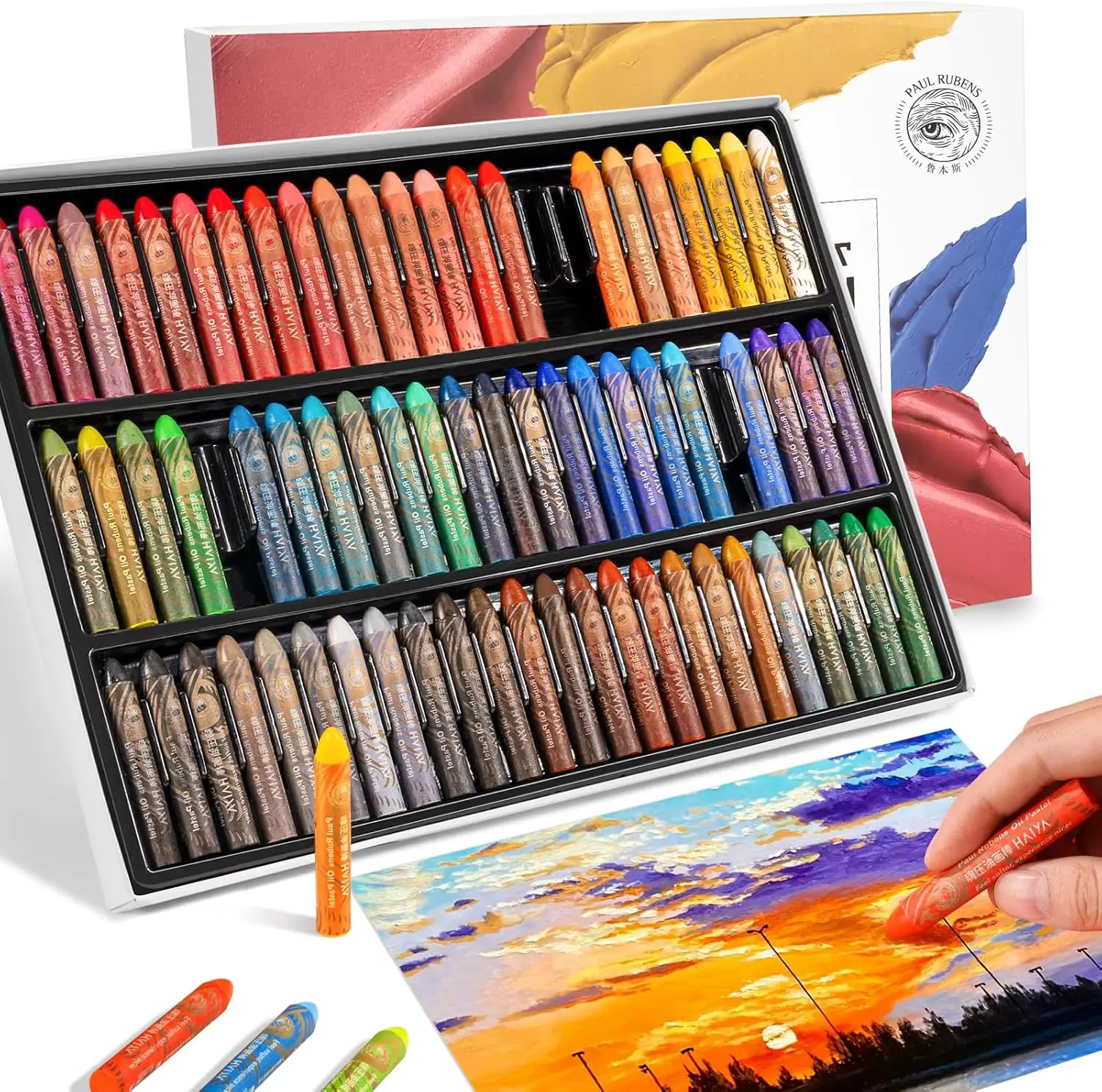 72 Vibrant Oil Pastels Set - Ultra-Soft & Creamy, Easy to Blend, Bullet Head Design for Artists & Beginners
72 Vibrant Oil Pastels Set - Ultra-Soft & Creamy, Easy to Blend, Bullet Head Design for Artists & Beginners