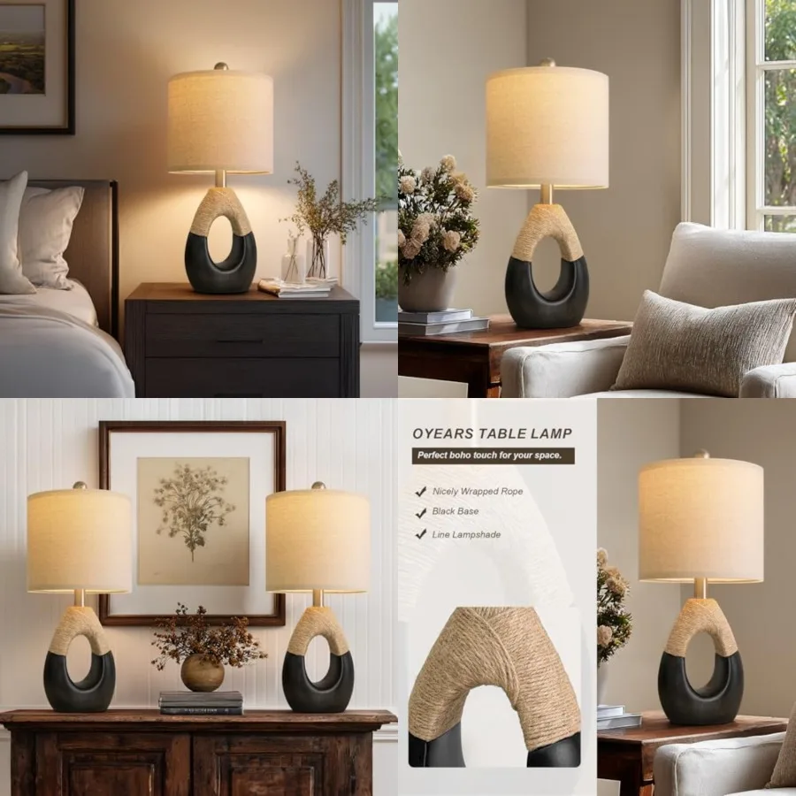 19" Table Lamps Set of 2, Bedside Lamps for Bedroom, Boho Lamps for Living Room, Rustic Lamps for Office, Vintage Design Nights
19" Table Lamps Set of 2, Bedside Lamps for Bedroom, Boho Lamps for Living Room, Rustic Lamps for Office, Vintage Design Nights