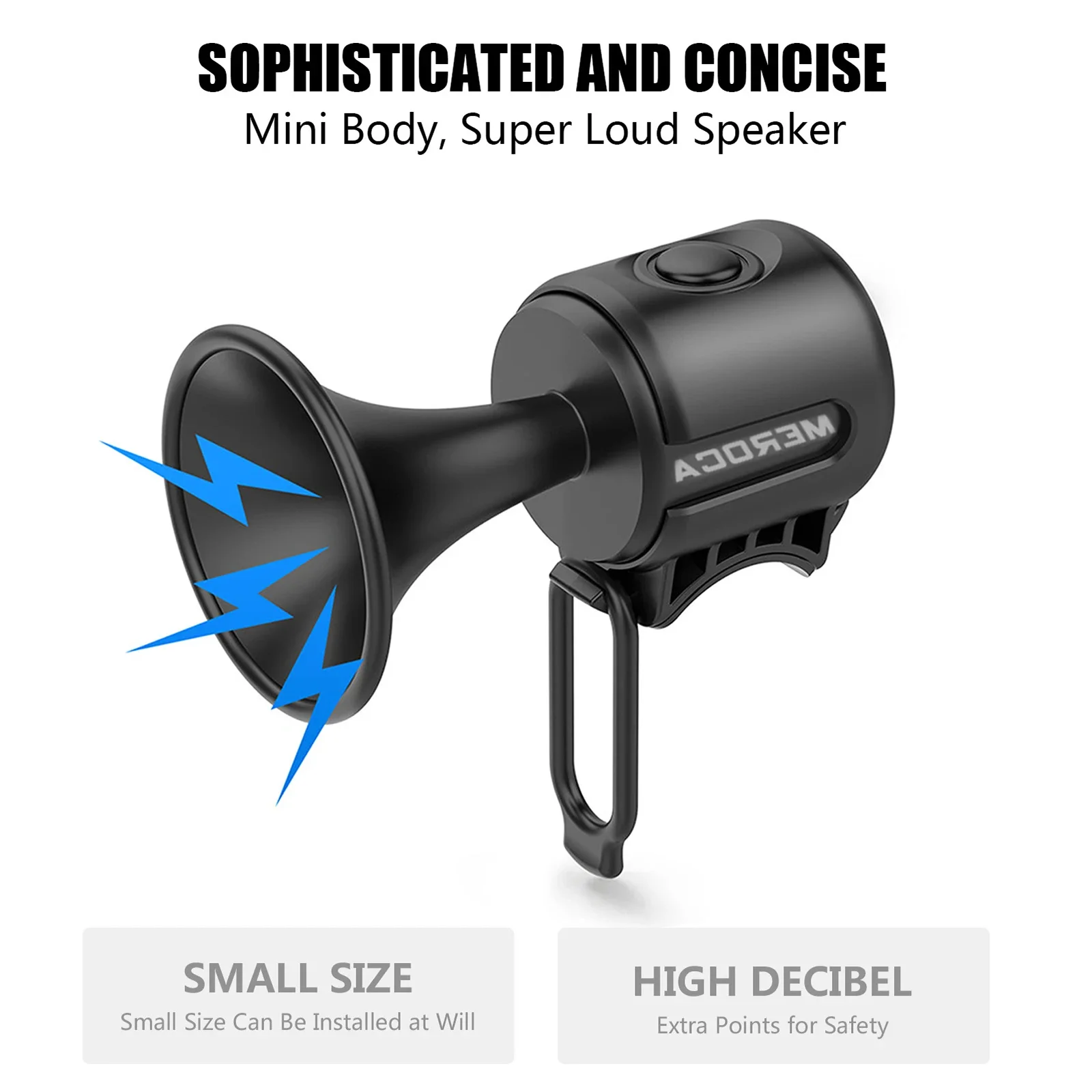 Bicycle Electric Horn 120dB Horn Battery Powered Waterproof MTB Road Bike Bell With Fixing Straps Cycling Accessories
Bicycle Electric Horn 120dB Horn Battery Powered Waterproof MTB Road Bike Bell With Fixing Straps Cycling Accessories