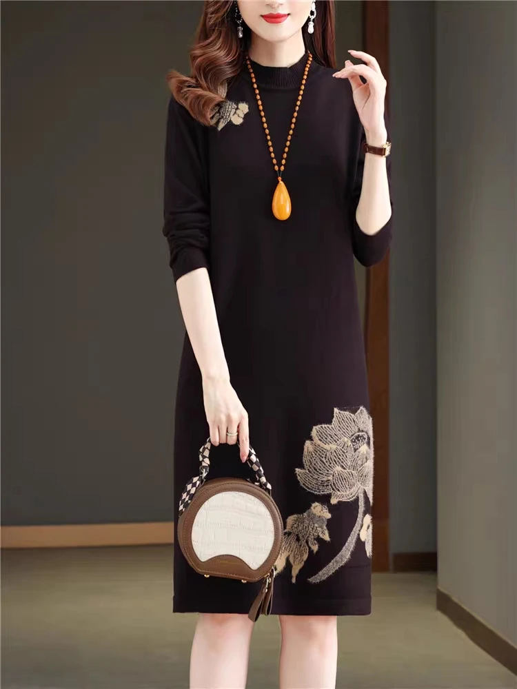 Cashmere Sweater Dress for Women 2024 Autumn Winter Fashion Knitting Pullover Dresses Office Lady Bottom Long Sweater Vestidos
Cashmere Sweater Dress for Women 2024 Autumn Winter Fashion Knitting Pullover Dresses Office Lady Bottom Long Sweater Vestidos