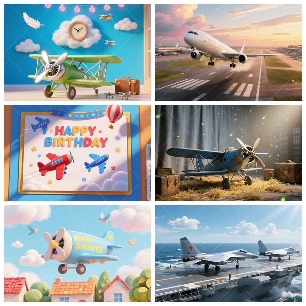 Aircraft Photography Backdrop Pilot Birthday Party Custom Background Baby Shower Kids Adult portrait Decor Photo Studio Props
Aircraft Photography Backdrop Pilot Birthday Party Custom Background Baby Shower Kids Adult portrait Decor Photo Studio Props
