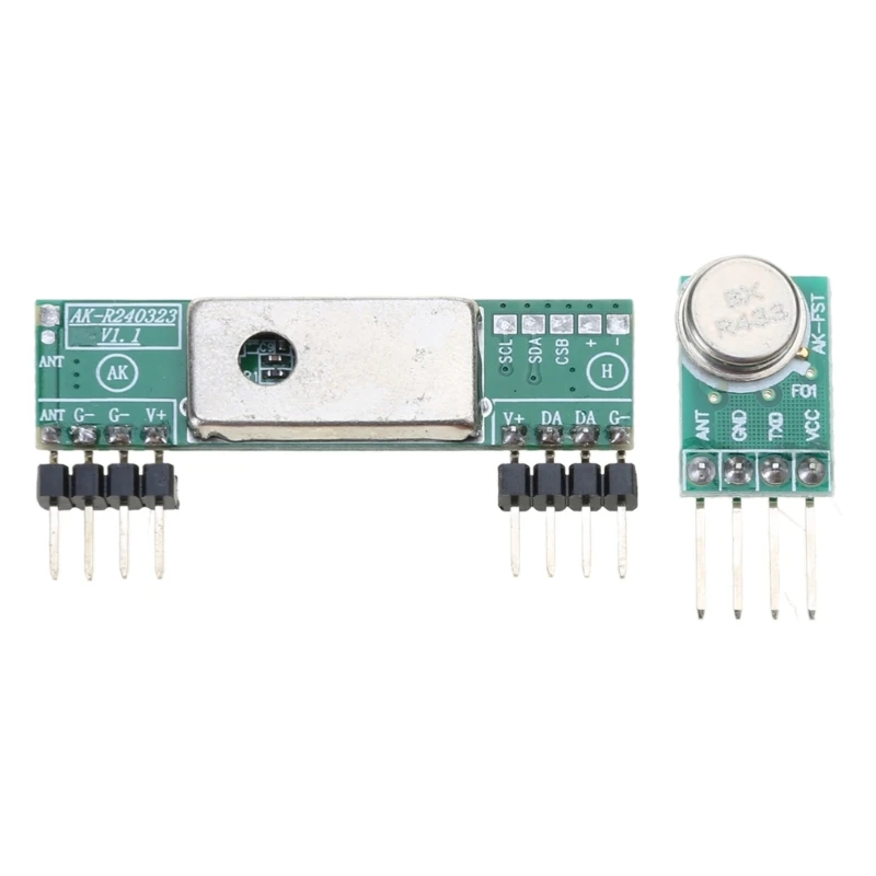433 МГц Супергетеродинный 3400 RF передатчик и приемник Link для ARM MCU дропшиппинг
433 МГц Супергетеродинный 3400 RF передатчик и приемник Link для ARM MCU дропшиппинг