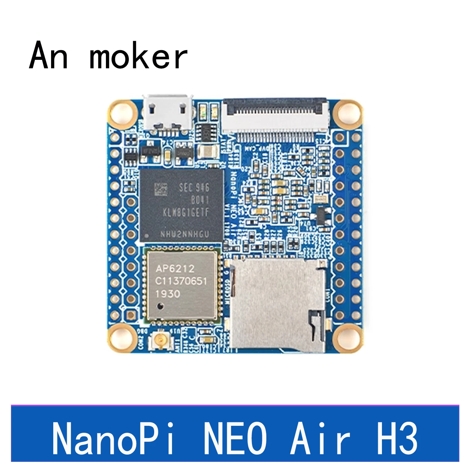 Friendly NanoPi NEO Air, Allwinner H3, IoT development board, WiFi Bluetooth, Ubuntu Core
Friendly NanoPi NEO Air, Allwinner H3, IoT development board, WiFi Bluetooth, Ubuntu Core