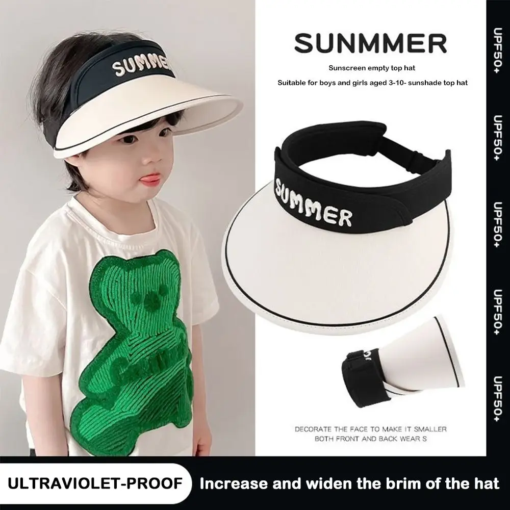 Trendy UPF 50+ Sun Hat UV Protection Adjustable Kids Visor Hats Empty Top Wide Brim Baseball Cap Summer
Trendy UPF 50+ Sun Hat UV Protection Adjustable Kids Visor Hats Empty Top Wide Brim Baseball Cap Summer