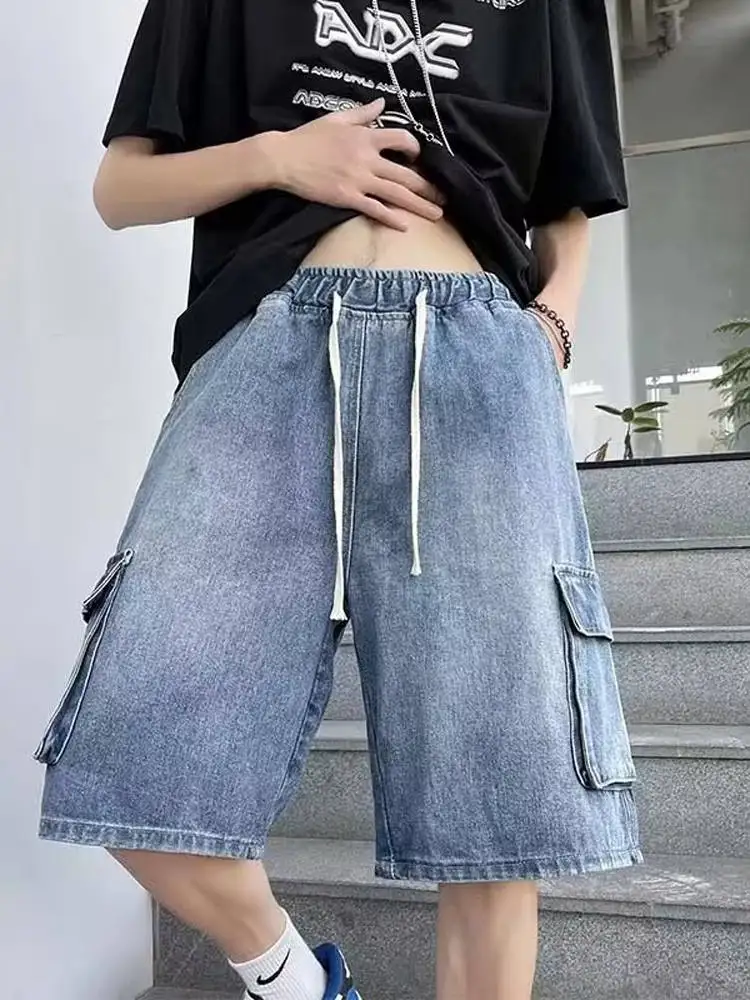 Hong Kong Style Pure Cotton Workwear Shorts Loose Fit Five-Pocket Jeans Casual Summer Shorts for Teenagers Straight Leg Trousers
Hong Kong Style Pure Cotton Workwear Shorts Loose Fit Five-Pocket Jeans Casual Summer Shorts for Teenagers Straight Leg Trousers