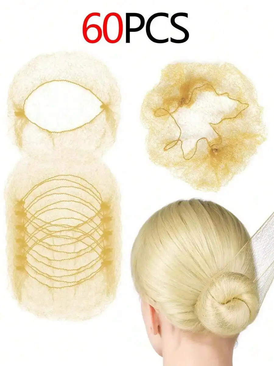 60 Pcs Invisible Elastic Hair Nets For Women Fine Mesh Bun Cover Snood Hair Accessories
60 Pcs Invisible Elastic Hair Nets For Women Fine Mesh Bun Cover Snood Hair Accessories