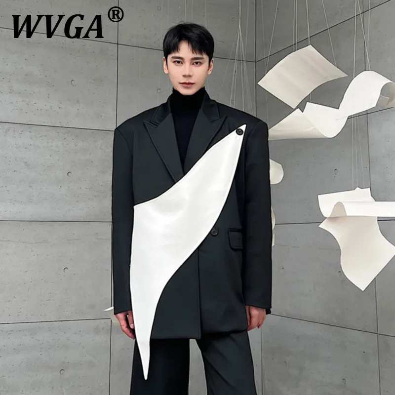WVGA Spring Autumn New Men's Tide Original Design Elegant Fashion Patchwork Suit-Coat Niche Blazer Loose Chic Casual Tops W7269
WVGA Spring Autumn New Men's Tide Original Design Elegant Fashion Patchwork Suit-Coat Niche Blazer Loose Chic Casual Tops W7269