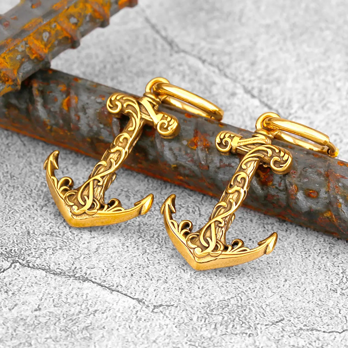 Stainless Steel Pirate Hook Fashion Viking Weapon Earrings Nordic Men Teen Odin Jewelry Stud Earrings Personality Christmas Gift
Stainless Steel Pirate Hook Fashion Viking Weapon Earrings Nordic Men Teen Odin Jewelry Stud Earrings Personality Christmas Gift