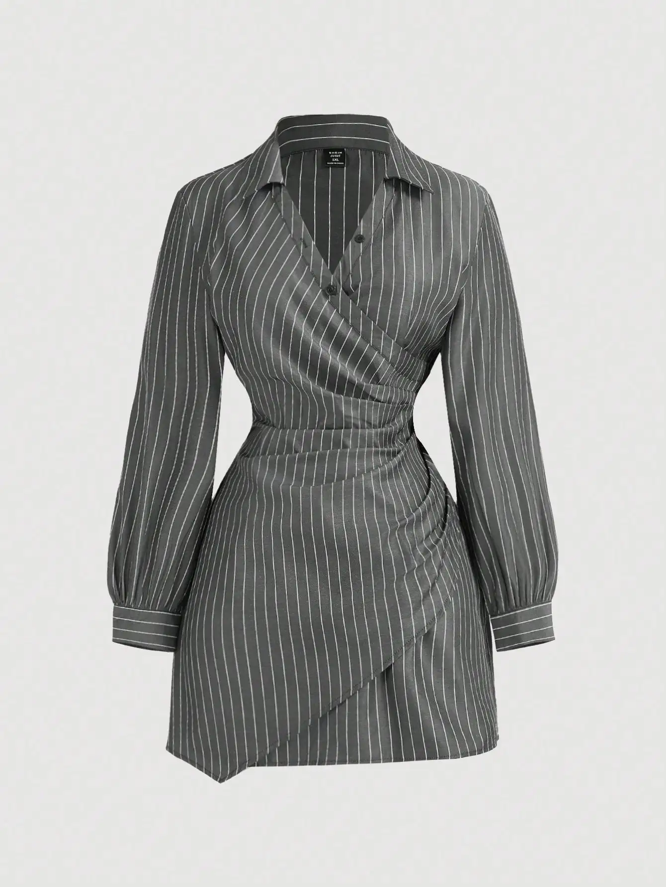 Женское мини-платье в полоску с рукавами-фонариками, V-образным вырезом и приталенной талией для офиса или повседневной носки
Женское мини-платье в полоску с рукавами-фонариками, V-образным вырезом и приталенной талией для офиса или повседневной носки