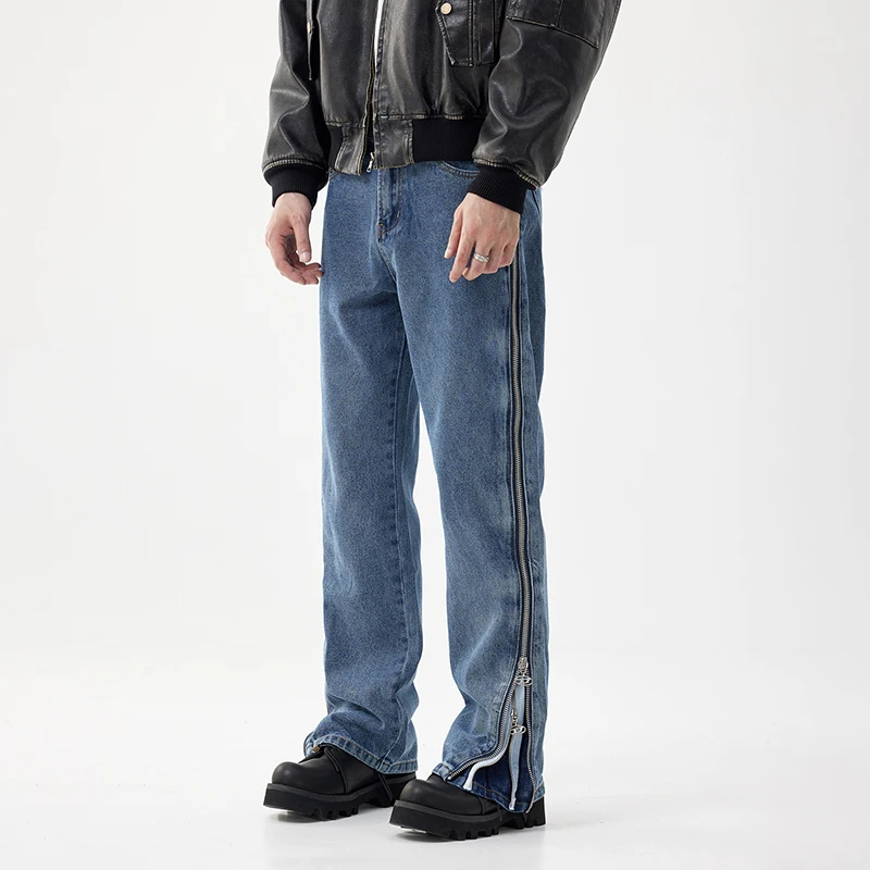 Personalized zipper men's straight jeans high street blue wash casual pants 2024 new fall high-end tide Korean men's pants
Personalized zipper men's straight jeans high street blue wash casual pants 2024 new fall high-end tide Korean men's pants