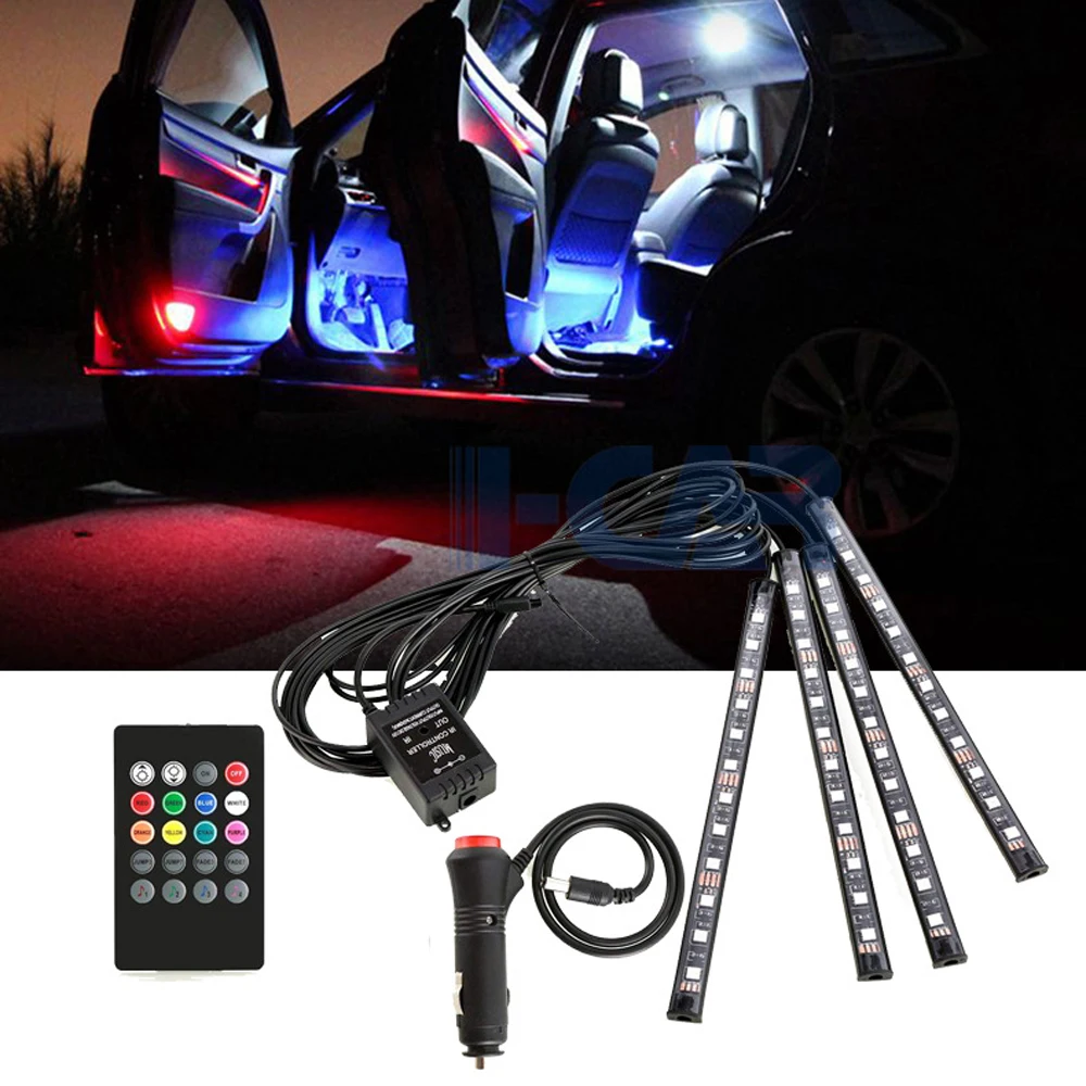 Car Atmosphere Lamp with USB Wireless Remote LED Colorful Music Car Foot Light Automotive Interior Decorative Lights
Car Atmosphere Lamp with USB Wireless Remote LED Colorful Music Car Foot Light Automotive Interior Decorative Lights