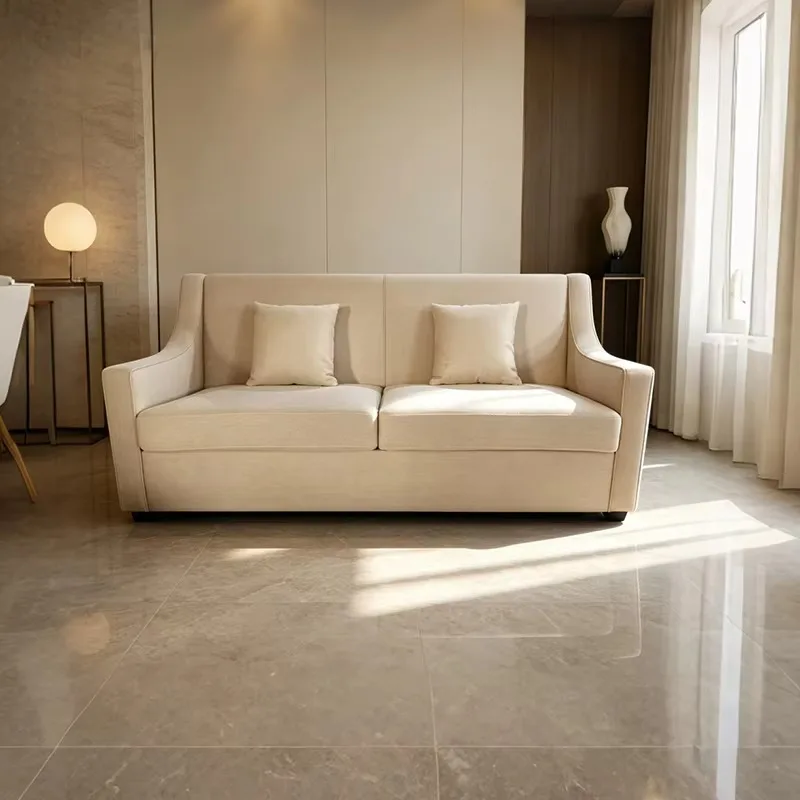 Modern folding beige space-saving apartment hotel compressed 2-seat fabric convertible pull-out sofa
Modern folding beige space-saving apartment hotel compressed 2-seat fabric convertible pull-out sofa