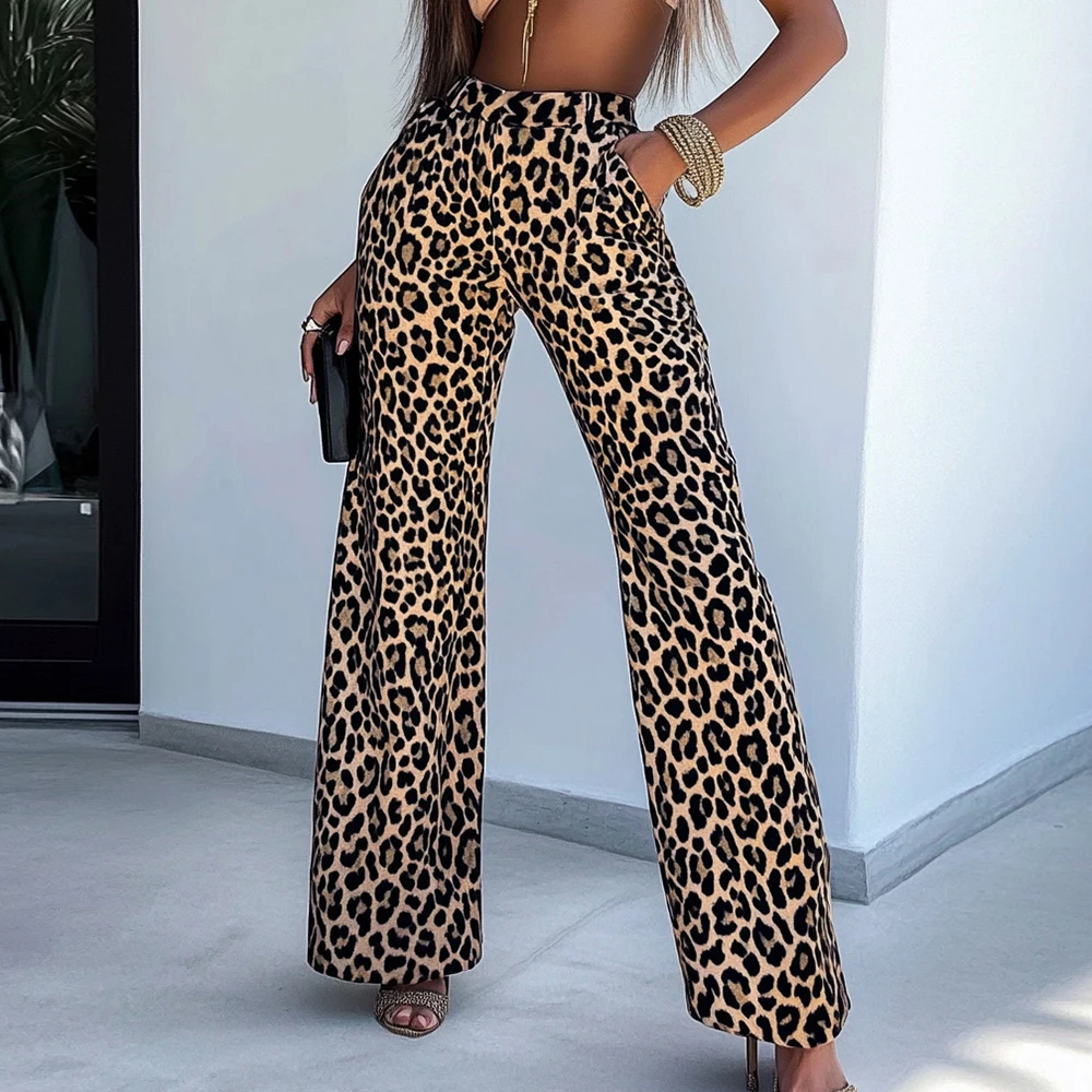 Arazooyi Women'S Pants Autumn Fashion Leopard Print Natural Waist Full Length Wide Leg Casual Pants
Arazooyi Women'S Pants Autumn Fashion Leopard Print Natural Waist Full Length Wide Leg Casual Pants