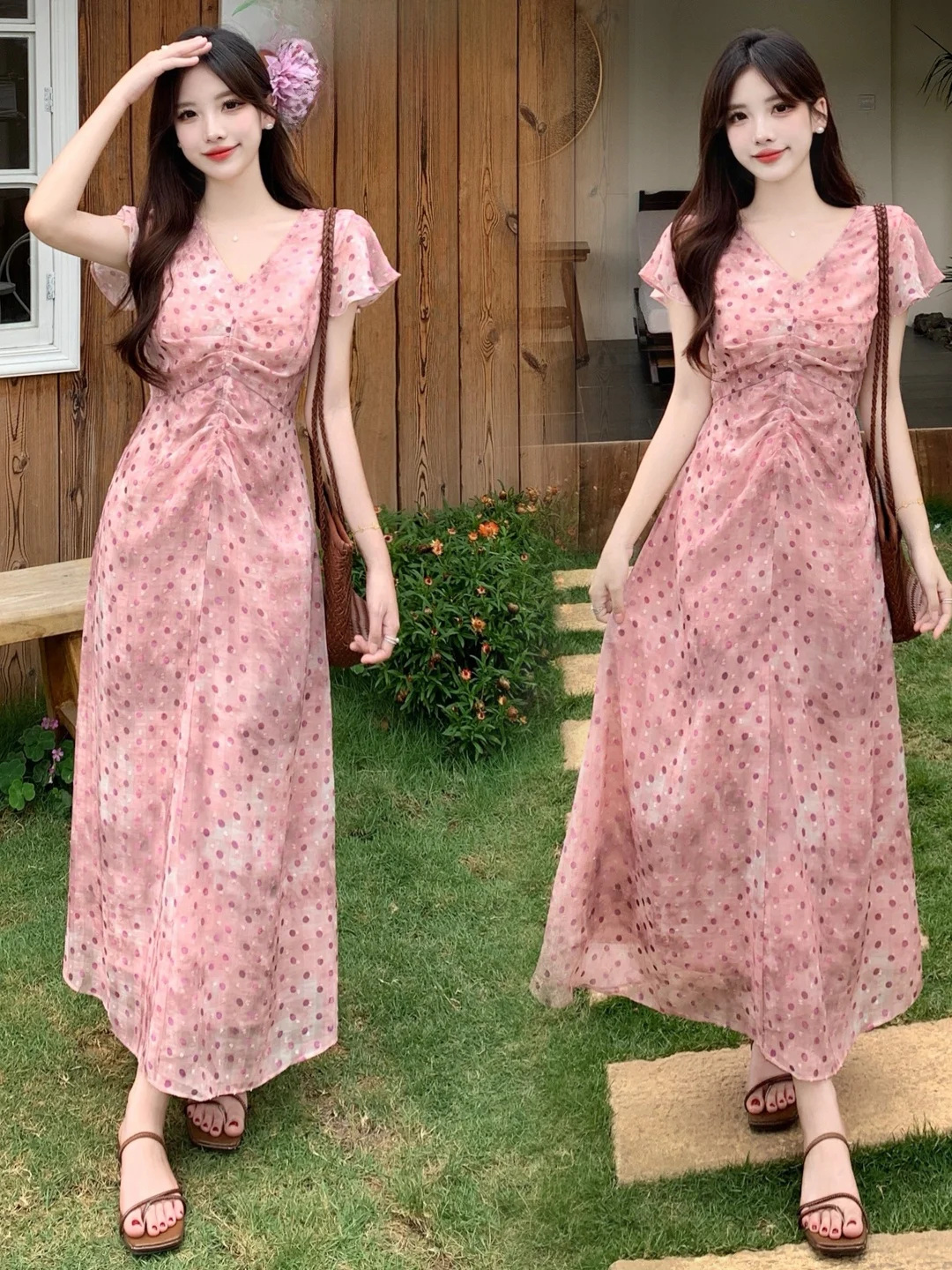 plus Size Polka Dot Tie Dye Slimming V Neck Summer Dress Women's Korean Style Commute Fashion Short Sleeve Midi Skirt
plus Size Polka Dot Tie Dye Slimming V Neck Summer Dress Women's Korean Style Commute Fashion Short Sleeve Midi Skirt