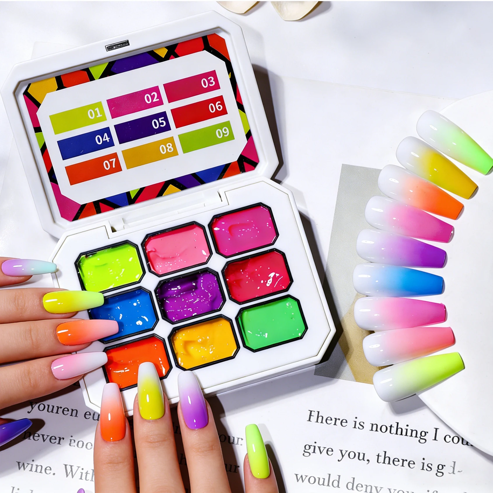 1pc Nine Grid Fluorescent Pat Gel Transfer Gel Rainbow Bright Colors High Saturation UV&LED Nail Polish Adhesive Salon DIY Y2K
1pc Nine Grid Fluorescent Pat Gel Transfer Gel Rainbow Bright Colors High Saturation UV&LED Nail Polish Adhesive Salon DIY Y2K