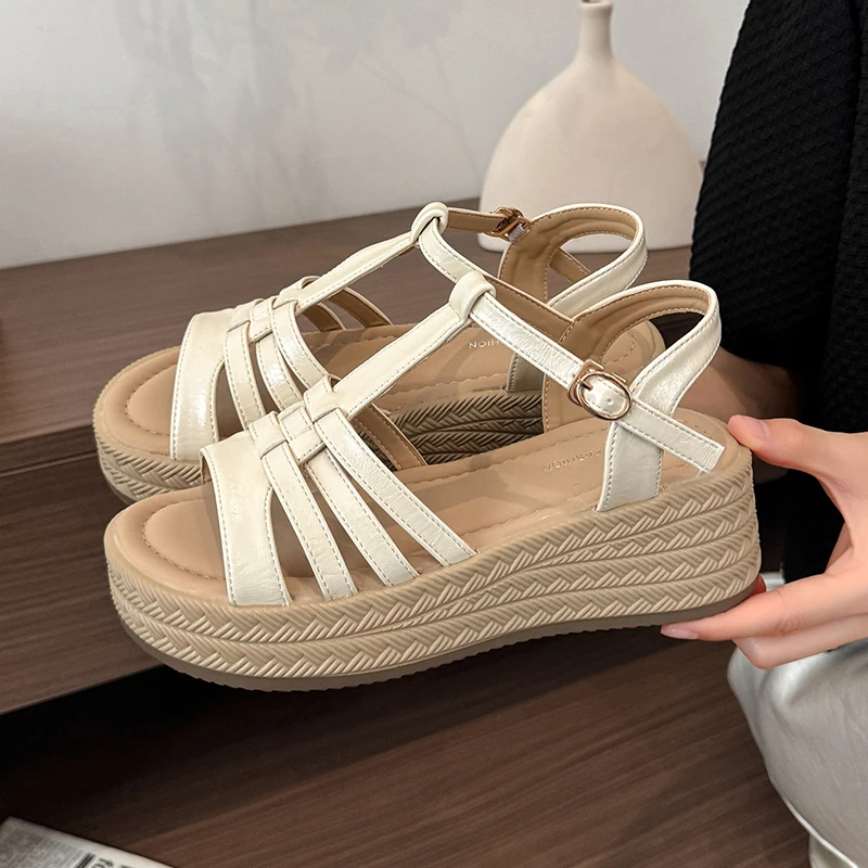 Platform Roman Sandals 2026 New Summer Wear Woven Strap Heightening French Sandal
Platform Roman Sandals 2026 New Summer Wear Woven Strap Heightening French Sandal