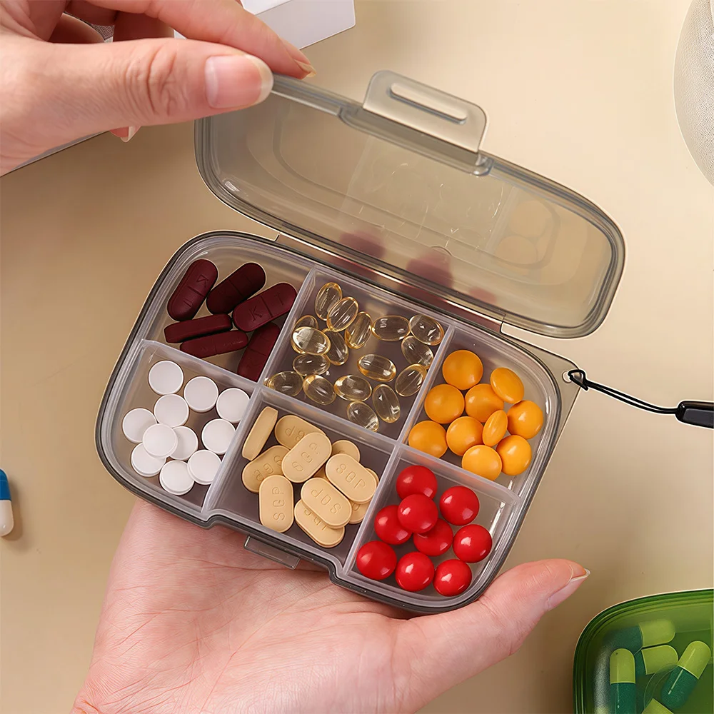1PCS Travel Pill Organizer with 6 Compartments - Compact Pill Case for Vitamins, Supplements, Medicine Pill Container for Purse
1PCS Travel Pill Organizer with 6 Compartments - Compact Pill Case for Vitamins, Supplements, Medicine Pill Container for Purse